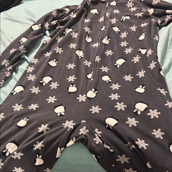 Cozy Gray Penguin Pajama Onesie - Picture 6 of 6